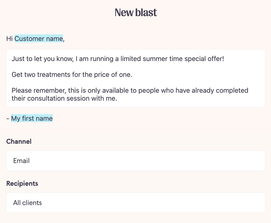 Email Blasts